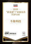 斗象科技入选“新基建”产业独角兽TOP100榜单